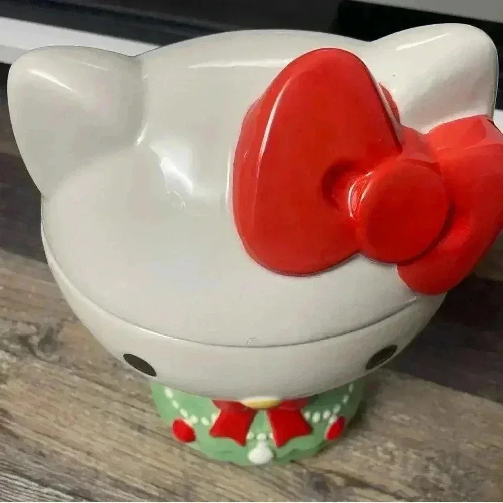 Hello Kitty Ceramic Christmas Tree Dress Cookie Jar NEW 2024 - Picture 3 of 12